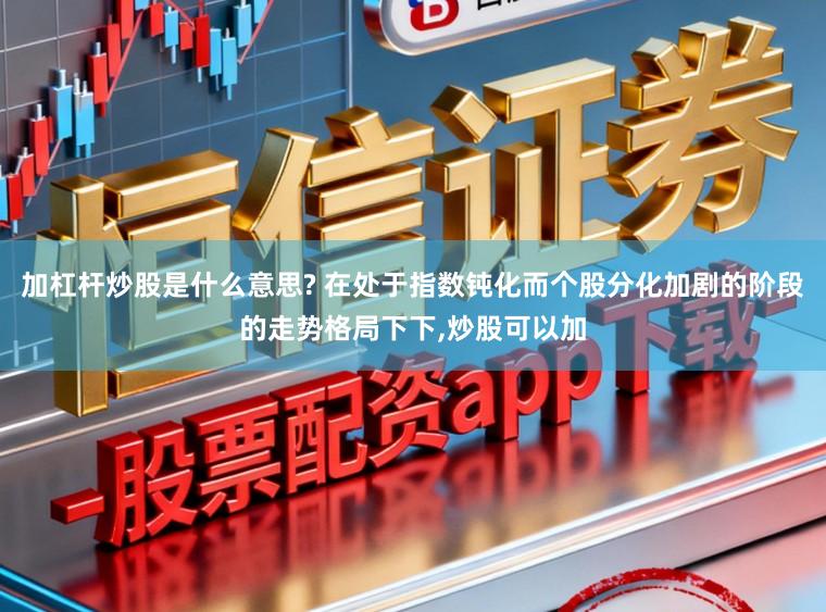 加杠杆炒股是什么意思? 在处于指数钝化而个股分化加剧的阶段的走势格局下下,炒股可以加